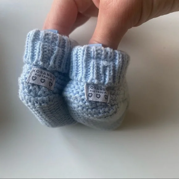 Baby Knitted Bootie in Powder Blue - Picture 7 of 7